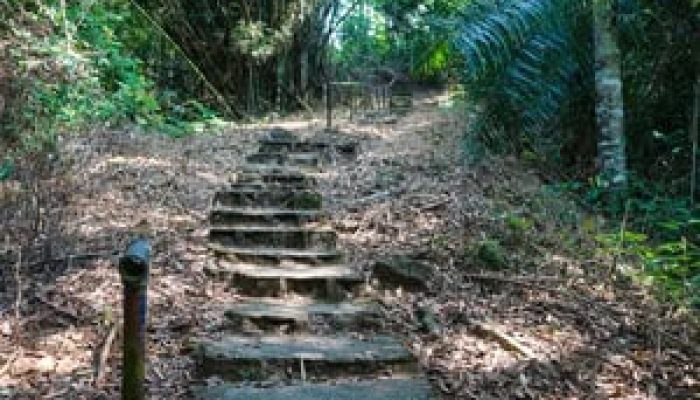 stairs to kwa waterfall